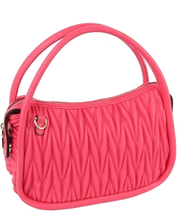 Puffy Chevron Quilted Tote Crossbody Bag LP105-Z FUCHSIA